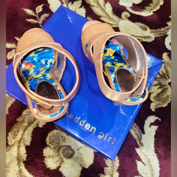 Kilterr Cognac Paris Brown Wedge Heel Madden Girl Womens - Picture 5 of 10